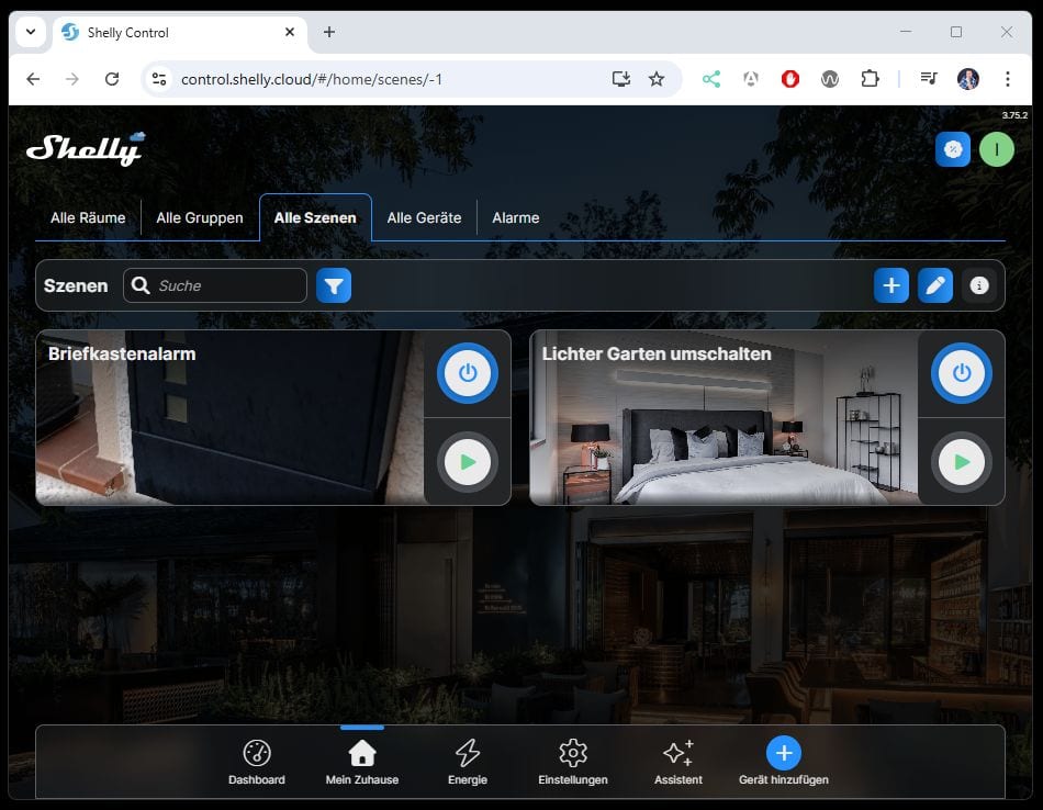 Shelly Controll - Szene für Klingel erstellen - Step 01