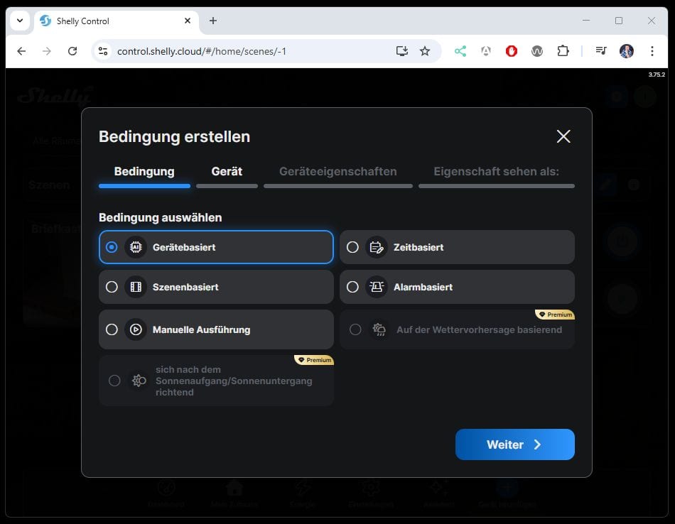 Shelly Controll - Szene für Klingel erstellen - Step 04