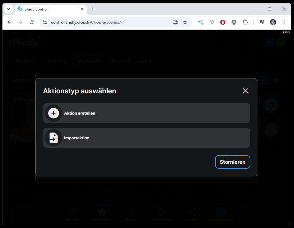 Shelly Controll - Szene für Klingel erstellen - Step 10