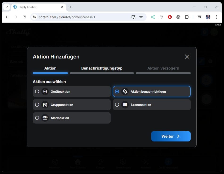 Shelly Controll - Szene für Klingel erstellen - Step 11