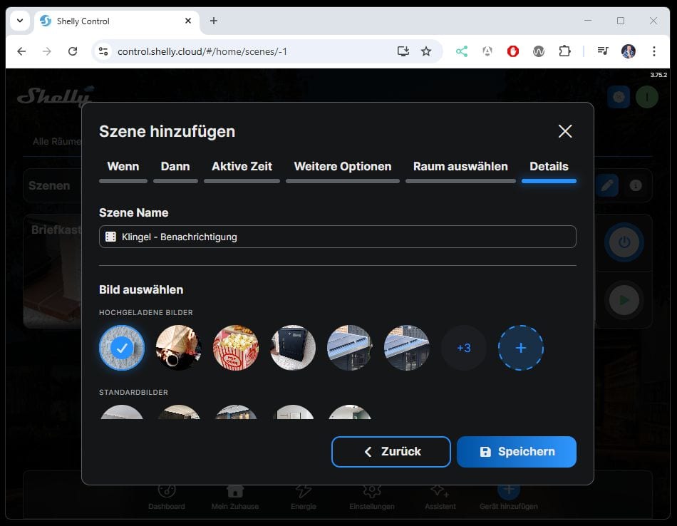 Shelly Controll - Szene für Klingel erstellen - Step 16