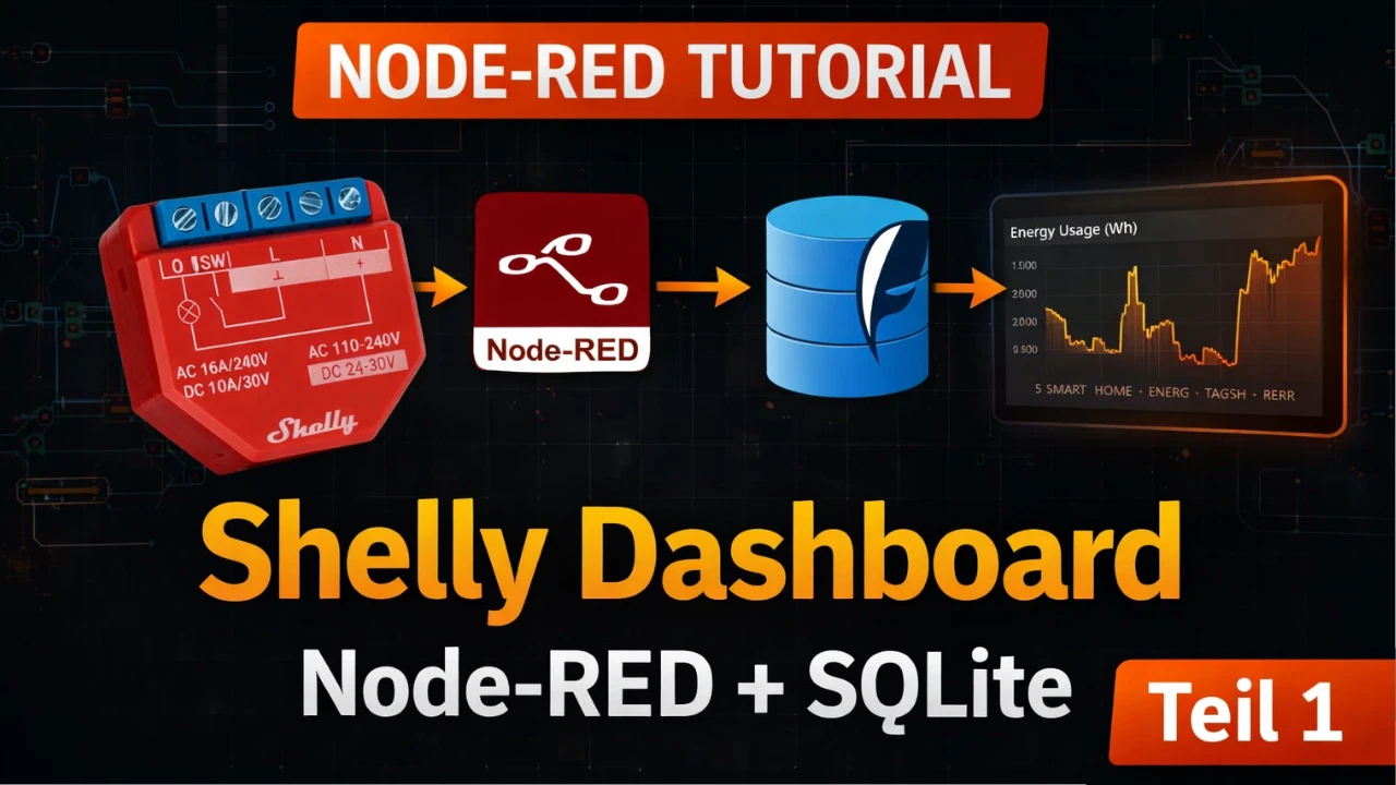 Shelly Energie-Dashboard mit Node-RED – Teil 1: SQLite & Datenimport
