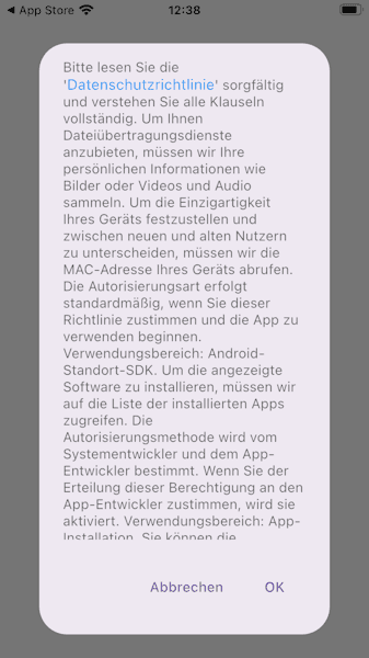 iOS App - O2G Flash - Datenschutzrichtlinie