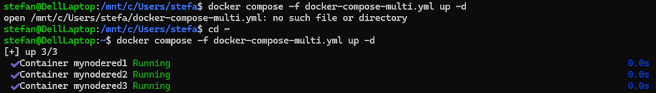 mehrere Node-RED Instanzen mit Docker gestartet
