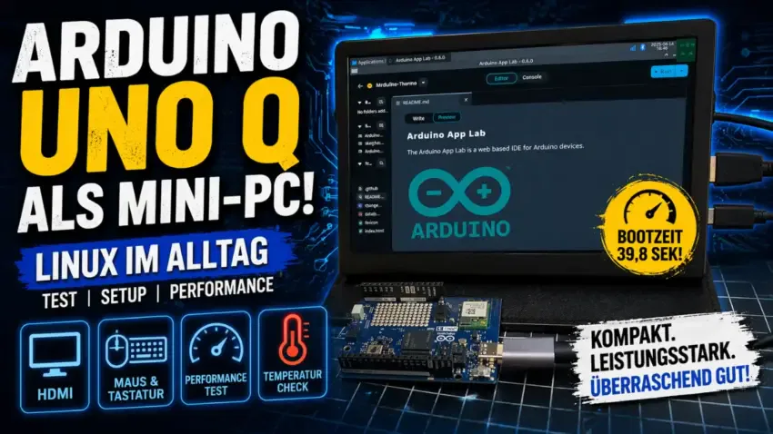 Arduino UNO Q als Mini-PC: Linux im Alltag