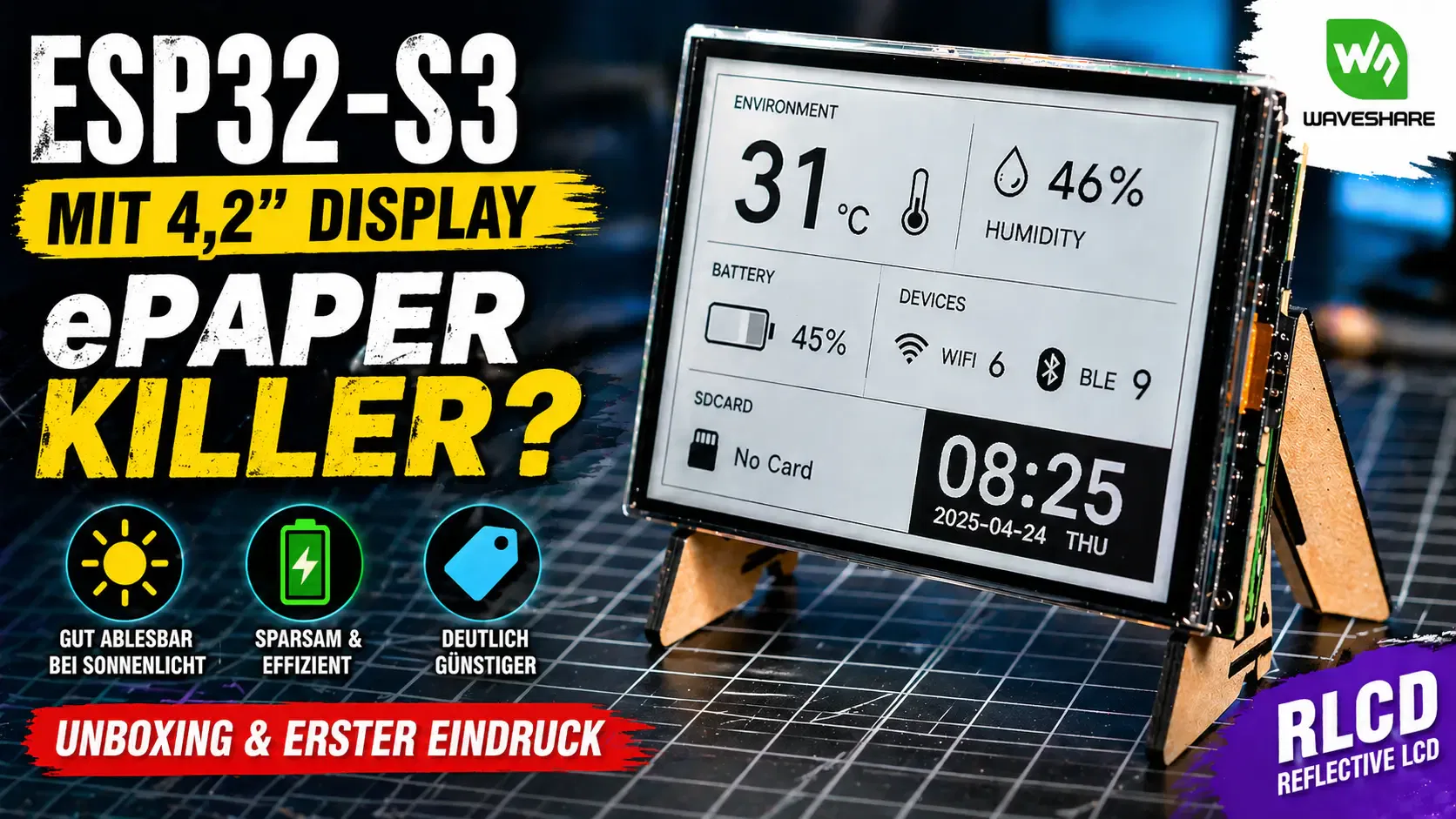 ESP32-S3 mit 4,2″ Display: ePaper Killer? Unboxing & erster Eindruck (Teil 1)