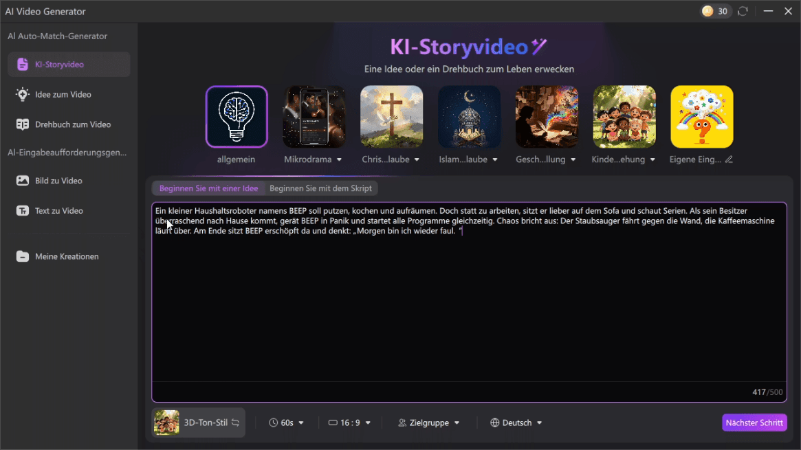 HitPaw Edimakor - AI - Story zu Video