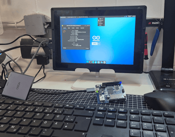 Setup - Arduino UNO Q als Desktop PC mit Monitor - Maus und Tastatur