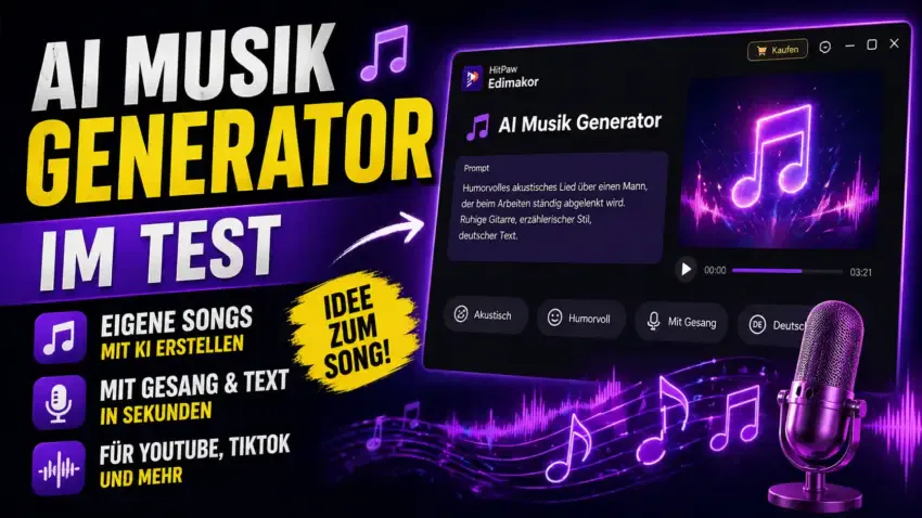 Von der Idee zum Song: So gut ist der AI Musik Generator von HitPaw wirklich