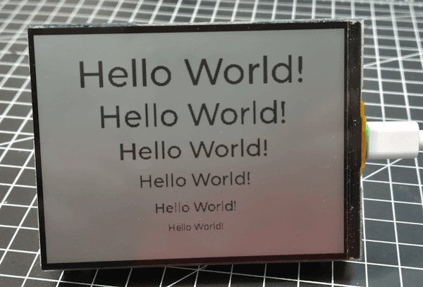 Ausgabe von Hello World auf dem RLCD Display des ESP32-S3 von Waveshare #1