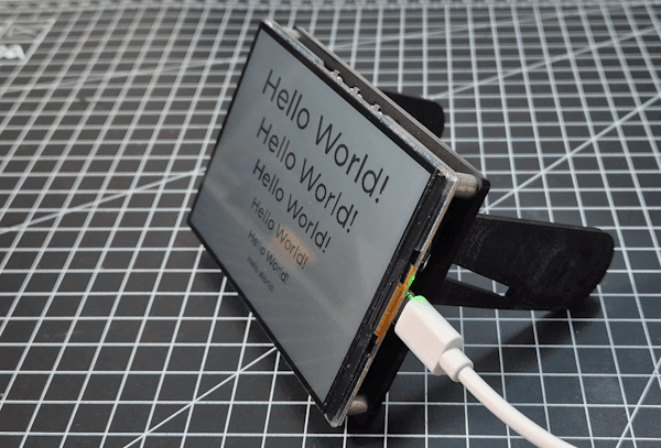 Ausgabe von Hello World auf dem RLCD Display des ESP32-S3 von Waveshare #2