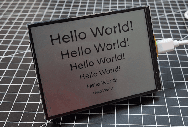 Ausgabe von Hello World auf dem RLCD Display des ESP32-S3 von Waveshare #4