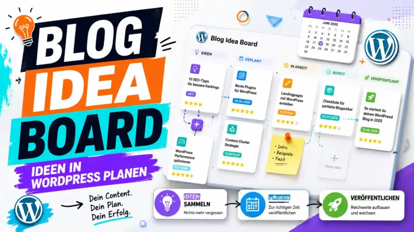 Blogideen direkt in WordPress planen: Mein Plugin Blog Idea Board vorgestellt