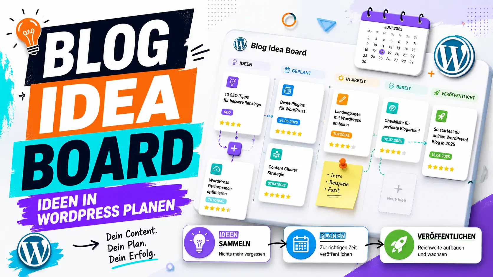 Blogideen direkt in WordPress planen: Mein Plugin Blog Idea Board vorgestellt