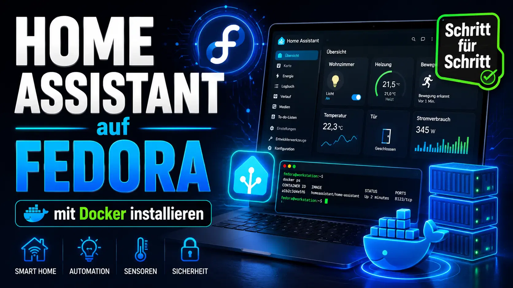Home Assistant unter Fedora Linux installieren – Schritt für Schritt mit Docker Compose