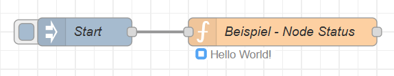Node-RED - Node Status - Beispiel 