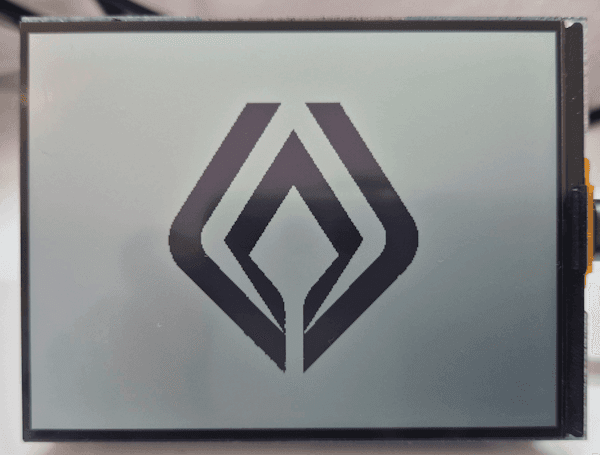 SW Logo auf dem RLCD Display von Waveshare