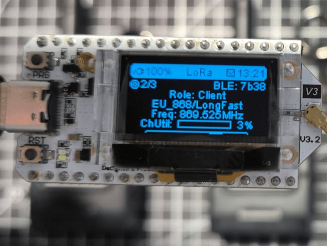 Heltec-LoRa-32-V3 - Meshtastic Gerät - Nachricht empfangen