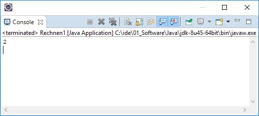 Ausgabe in der Konsole