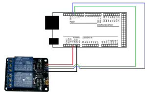 Schaltplan für eine 2fach Relaisplatine an den Arduino Uno.