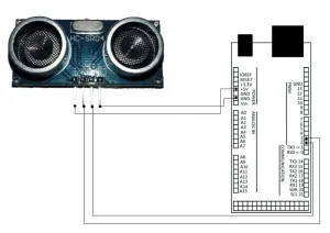 Anschlussplan des Ultraschall Sensors