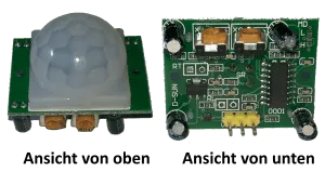 Ansicht des Pyroelektrischer Infrarot Motion Sensor