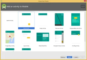 Erstes Fenster (Activity) erzeugen.