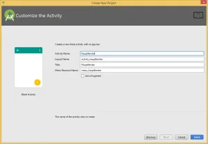 Leeres Hauptfenster einstellen.
