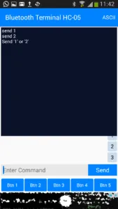 Senden und Emfangen von Nachrichten über Bluetooth.