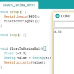 Arduino, Ausgabe einer Float Variable, Beispiel1