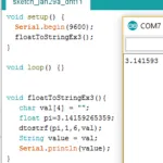 Arduino, Ausgabe einer Float Variable, Beispiel2