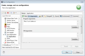 Run Configuration der Anwendung BatchWorker zum Tutorial 