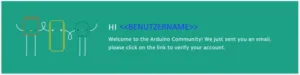 Arduino WEB Editor - Account erfolgreich angelegt.