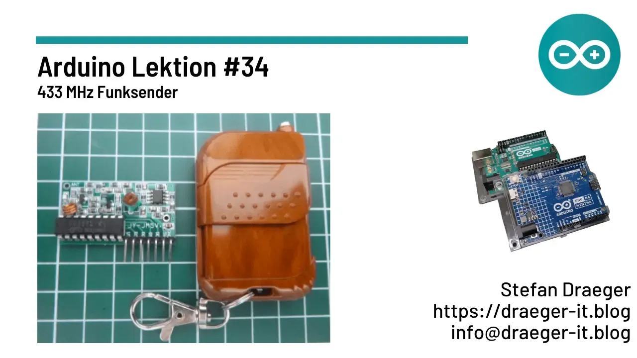 Arduino Lektion 34: 433 MHz Funksender