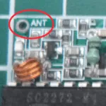 Antennenanschluss am 433MHz Funkmodul.