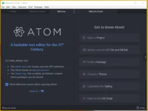 Startseite der Software