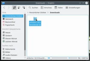 Arduino IDE als tar Datei.