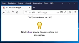 Webseite zum steuern der Funksteckdose