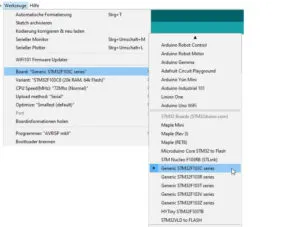 STM32 Boards in der Arduino IDE