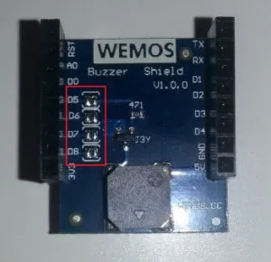 Buzzer Shield - Lötstellen für D5, D6, D7, D8