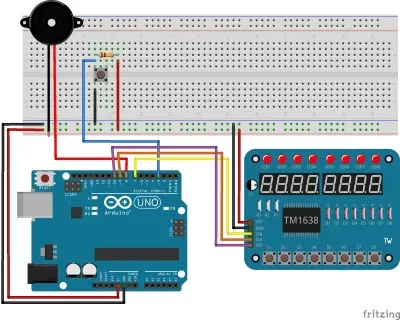 Gedächnistraining am Arduino UNO mit dem Shield TM1638