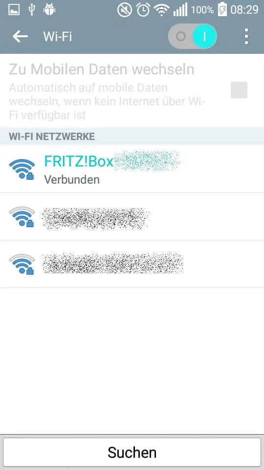 Verbindung zum Router wieder aufbauen.