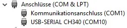 Maker UNO - Eintrag im Geräte-Manager unter MS-Windows 10.