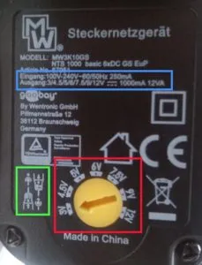 Steckernetzteil - Parameter