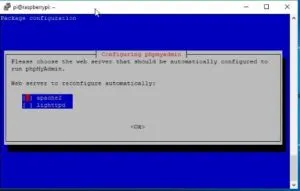 Konfigurieren von phpMyAdmin während der Installationsphase