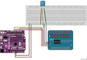 DHT11 Sensor & TM1638 am Maker UNO