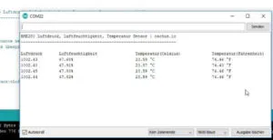 Ausgabe BME280 Sensor