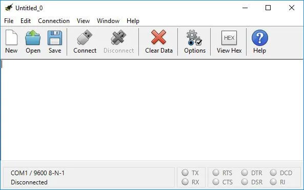 Anwendung CoolTerm von Roger Meier's