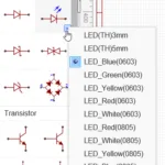 EasyEDA - Auswahl eines LED Typs