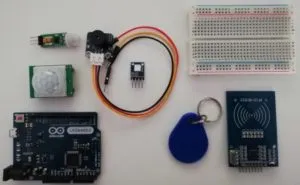 Benötigte Bauelemente / Bauteile für die Alarmanlage mit zwei PIR Sensoren